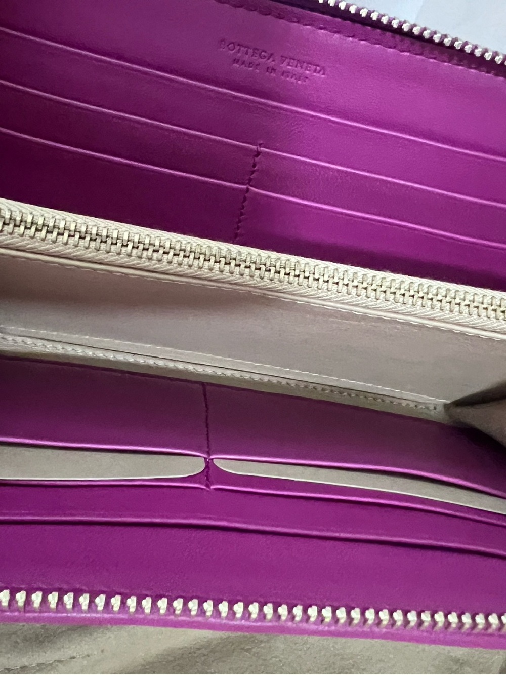 Bottega Veneta Purple Intrecciato Zip Around Wallet - Picture 7 of 10